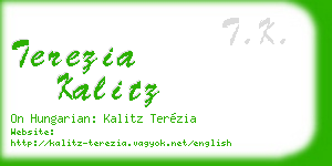 terezia kalitz business card
